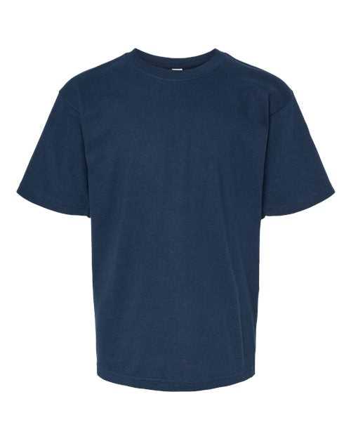 M&amp;O 4850 Youth Gold Soft Touch T-Shirt - Deep Navy - HIT a Double
