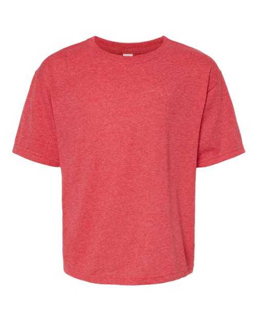 M&O 4850 Youth Gold Soft Touch T-Shirt - Heather Red - HIT a Double