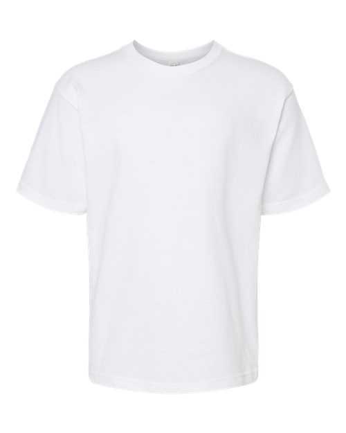 M&amp;O 4850 Youth Gold Soft Touch T-Shirt - White - HIT a Double
