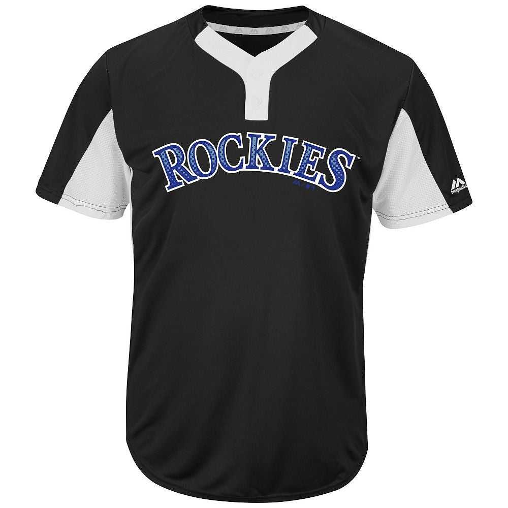 Majestic IY83-I383 MLB Premier Eagle 2-Button Jersey - Colorado Rockies - HIT a Double