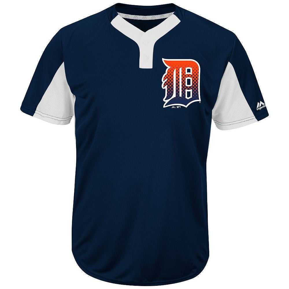Majestic IY83-I383 MLB Premier Eagle 2-Button Jersey - Detroit Tigers - HIT a Double