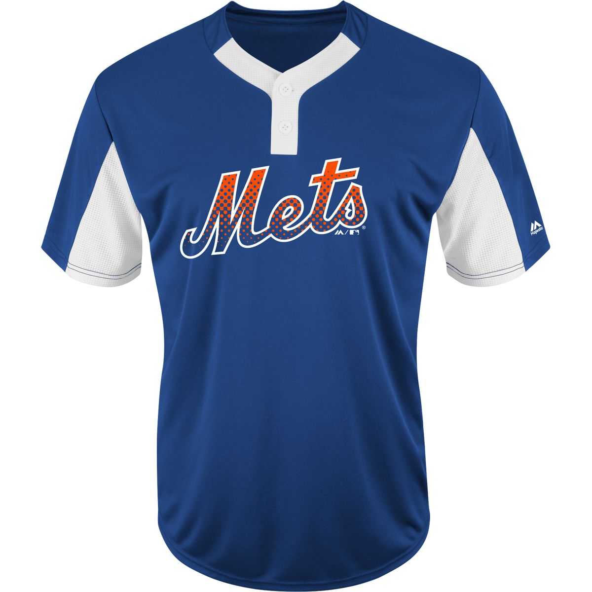 Majestic IY83-I383 MLB Premier Eagle 2-Button Jersey - New York Mets - HIT a Double