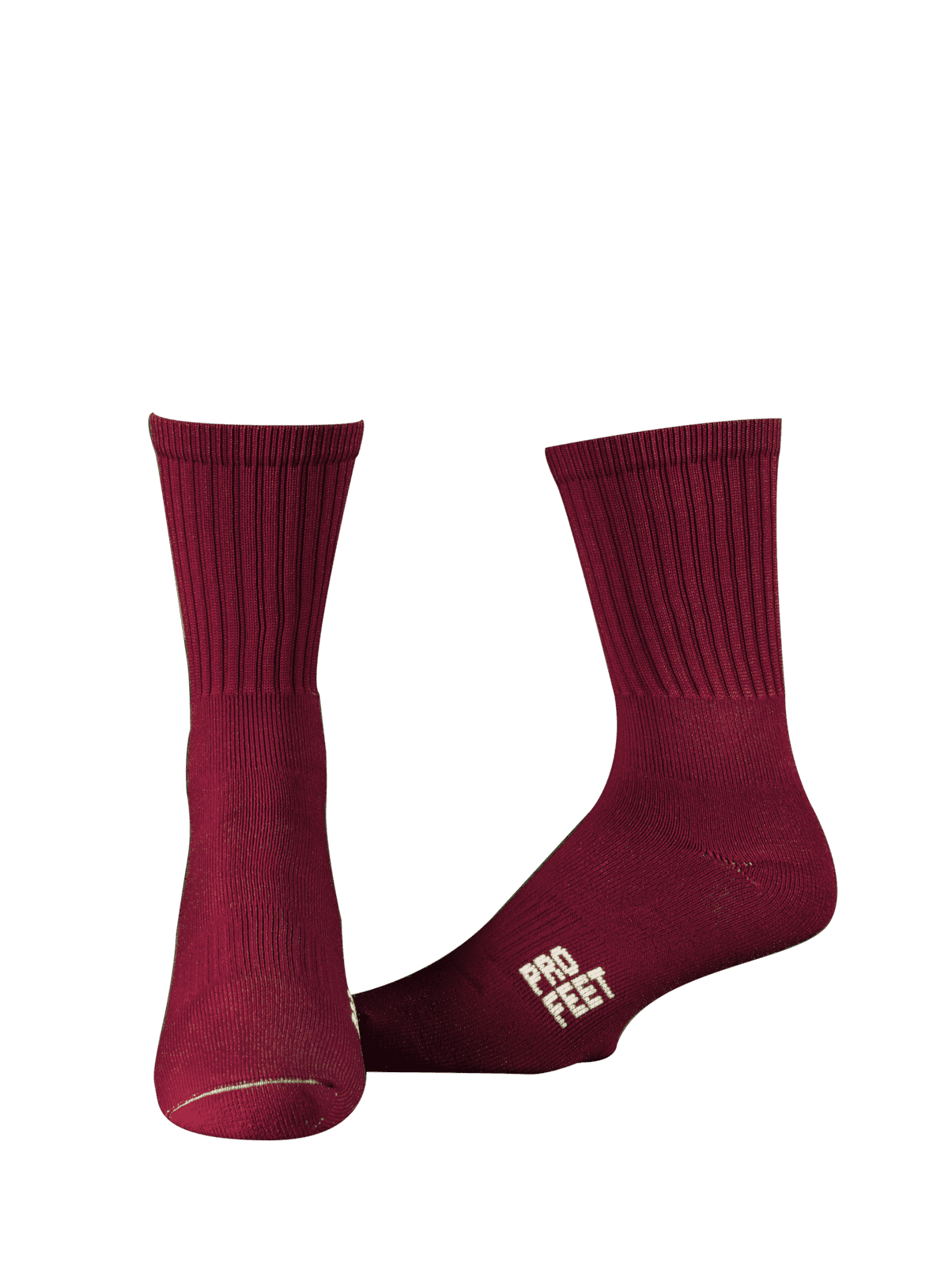 Pro Feet 385 Colored Crew Socks --Maroon - HIT a Double