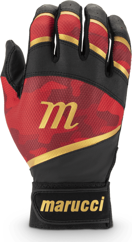 Marucci Iris Fastpitch Batting Glove - Black Red - HIT a Double