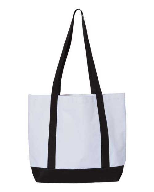 Maui And Sons MS7003 Medium Boat Tote - White Black - HIT a Double