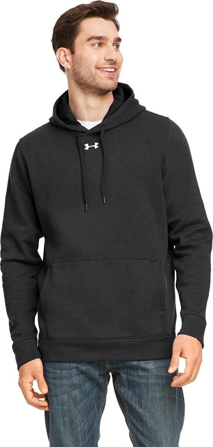 Under Armour 1300123 Men's Hustle Pullover Hooded Sweatshirt - Black W