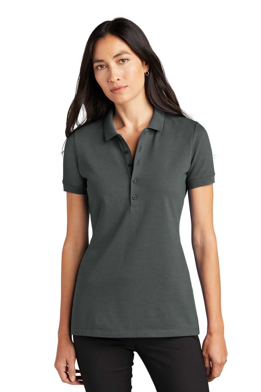 Mercer+Mettle MM1001 Women's Stretch Heavyweight Pique Polo - Anchor Grey - HIT a Double - 1