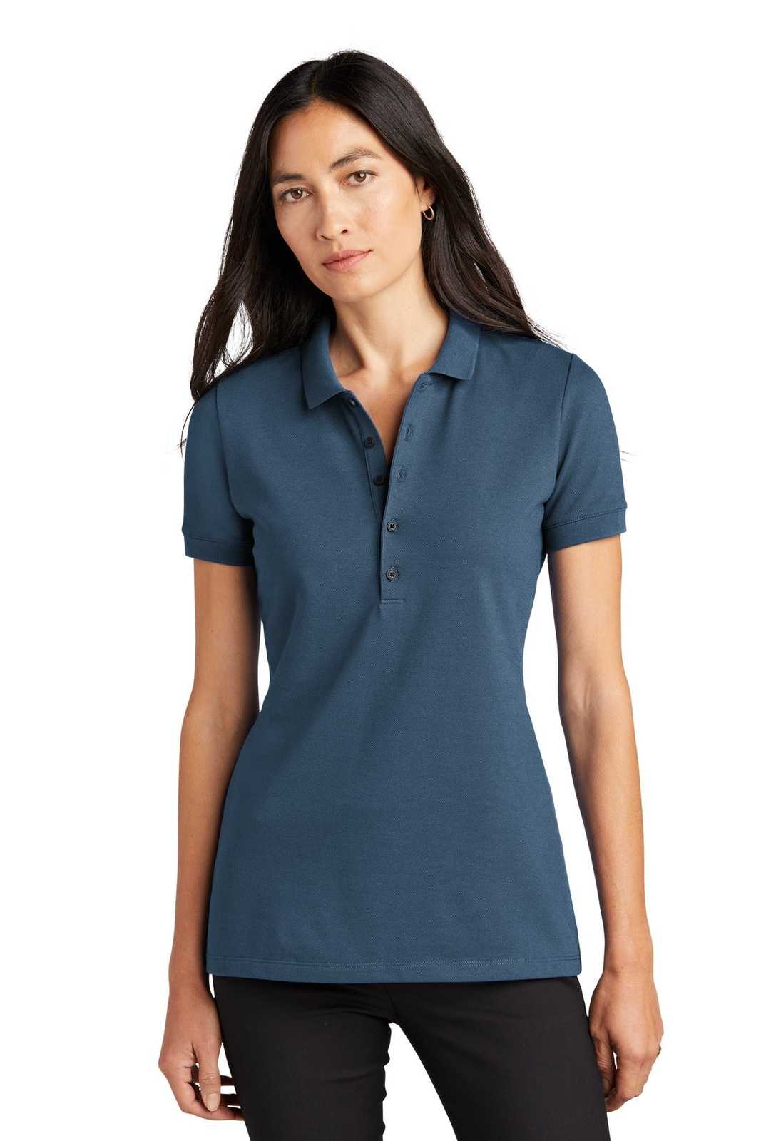 Mercer+Mettle MM1001 Women&#39;s Stretch Heavyweight Pique Polo - Insignia Blue - HIT a Double - 1