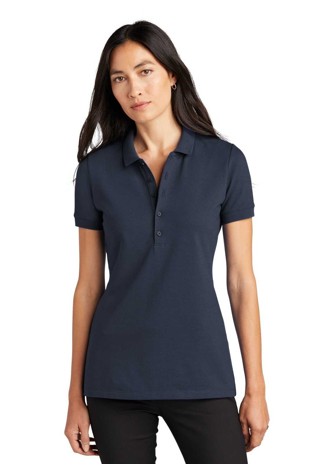 Mercer+Mettle MM1001 Women&#39;s Stretch Heavyweight Pique Polo - Night Navy - HIT a Double - 1