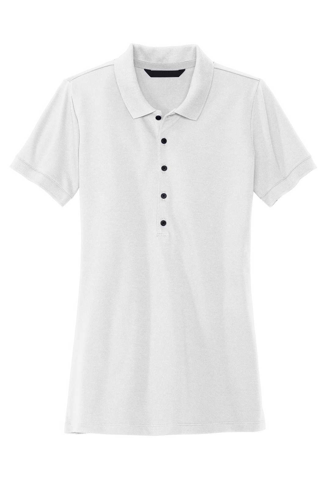 Mercer+Mettle MM1001 Women's Stretch Heavyweight Pique Polo - White - HIT a Double - 1