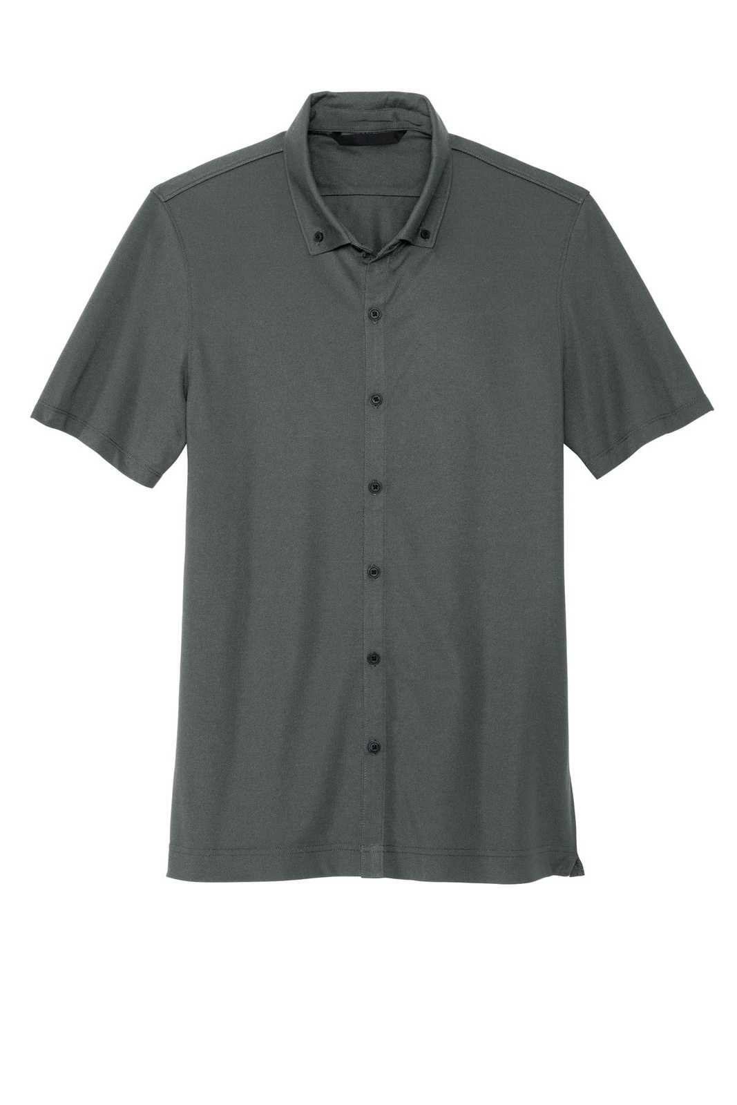 Mercer+Mettle MM1006 Stretch Pique Full-Button Polo - Anchor Grey - HIT a Double - 2