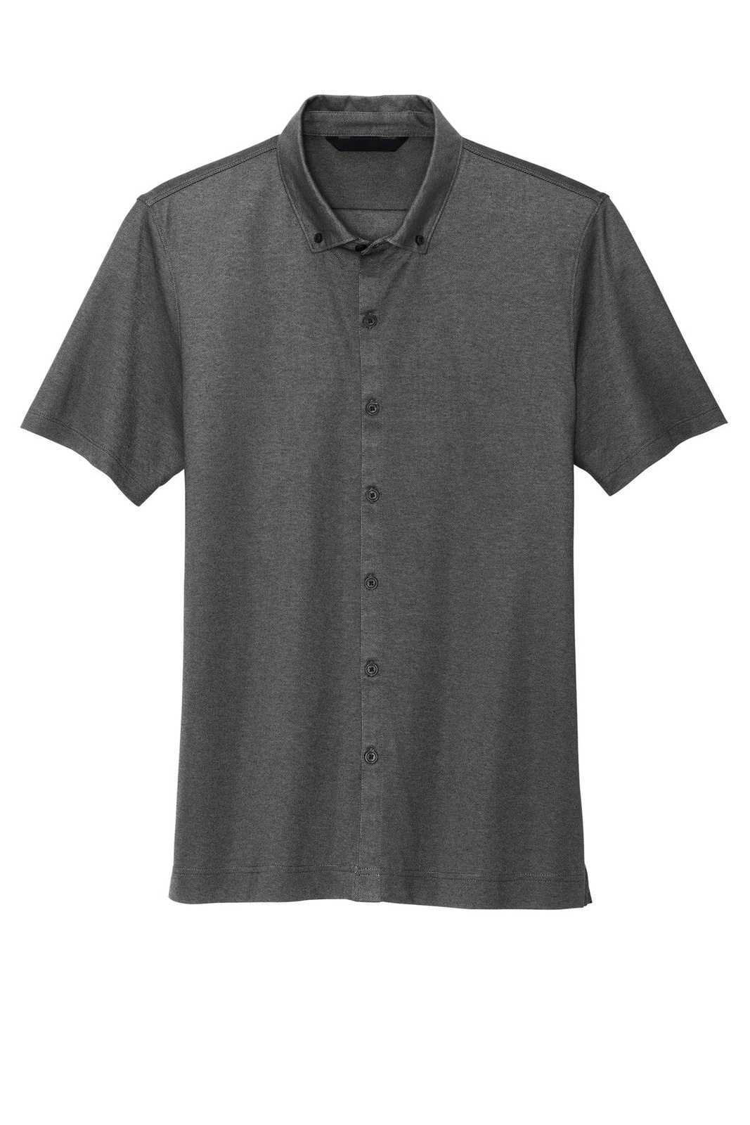 Mercer+Mettle MM1006 Stretch Pique Full-Button Polo - Anchor Grey Heather - HIT a Double - 2