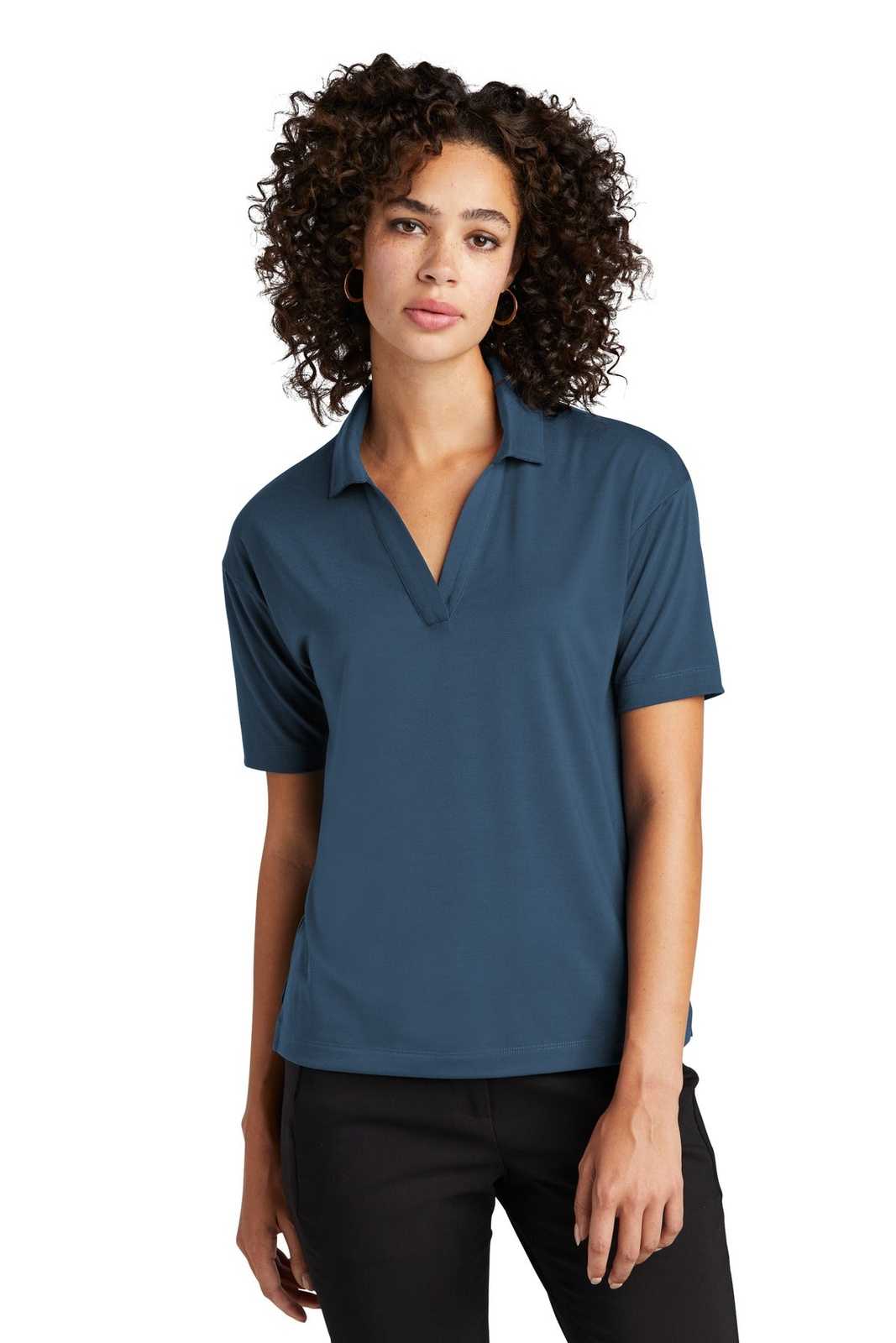 Mercer+Mettle MM1015 Women&#39;s Stretch Jersey Polo - Insignia Blue - HIT a Double - 1