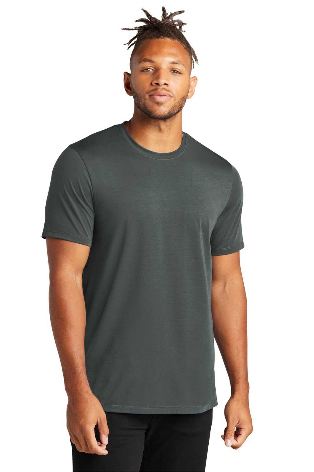 Mercer+Mettle MM1016 Stretch Jersey Crew - Anchor Grey - HIT a Double - 1