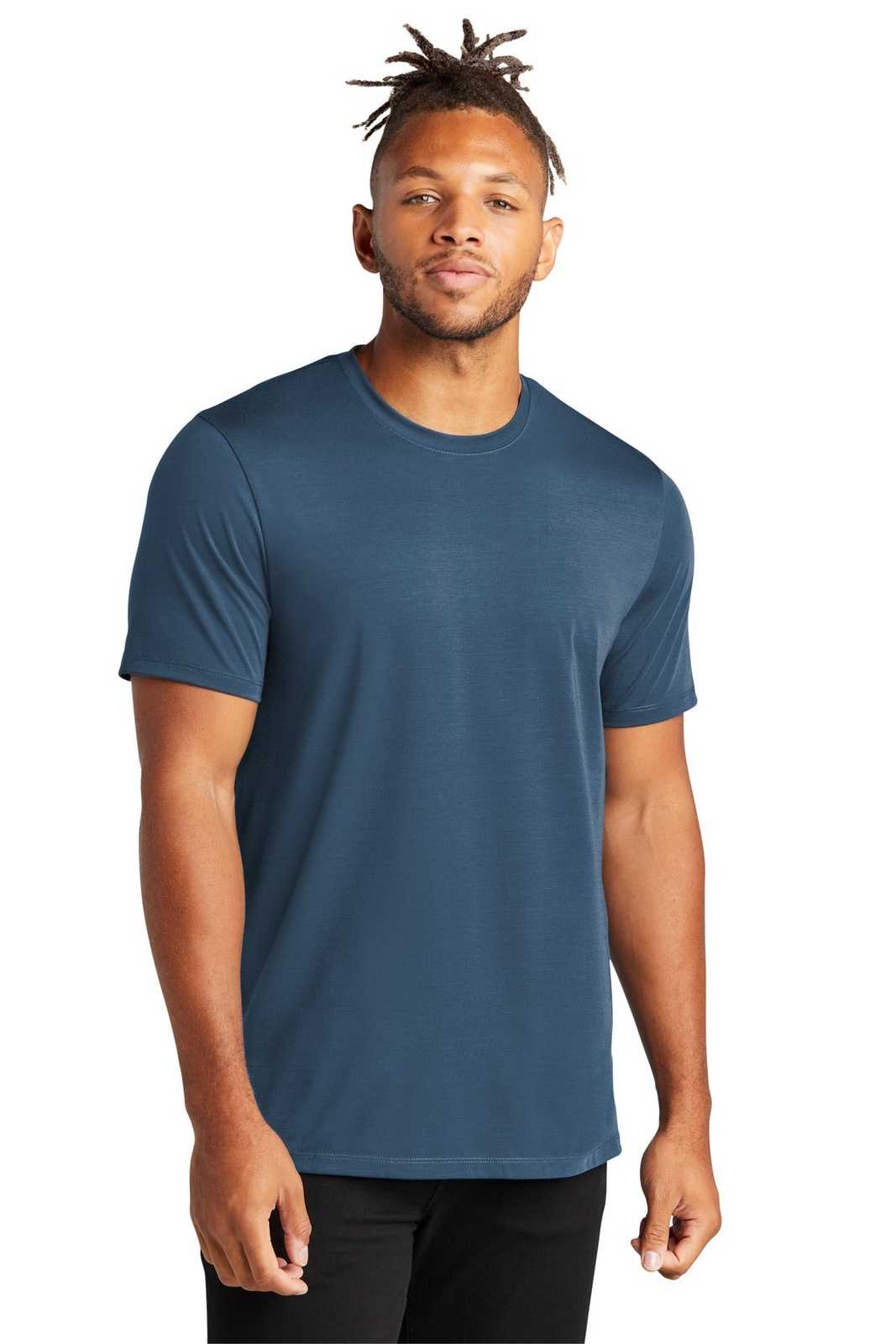 Mercer+Mettle MM1016 Stretch Jersey Crew - Insignia Blue - HIT a Double - 1