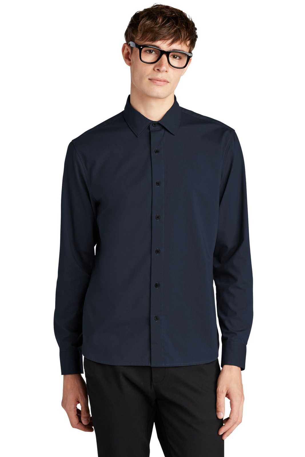 Mercer+Mettle MM2000 Long Sleeve Stretch Woven Shirt - Night Navy - HIT a Double - 1