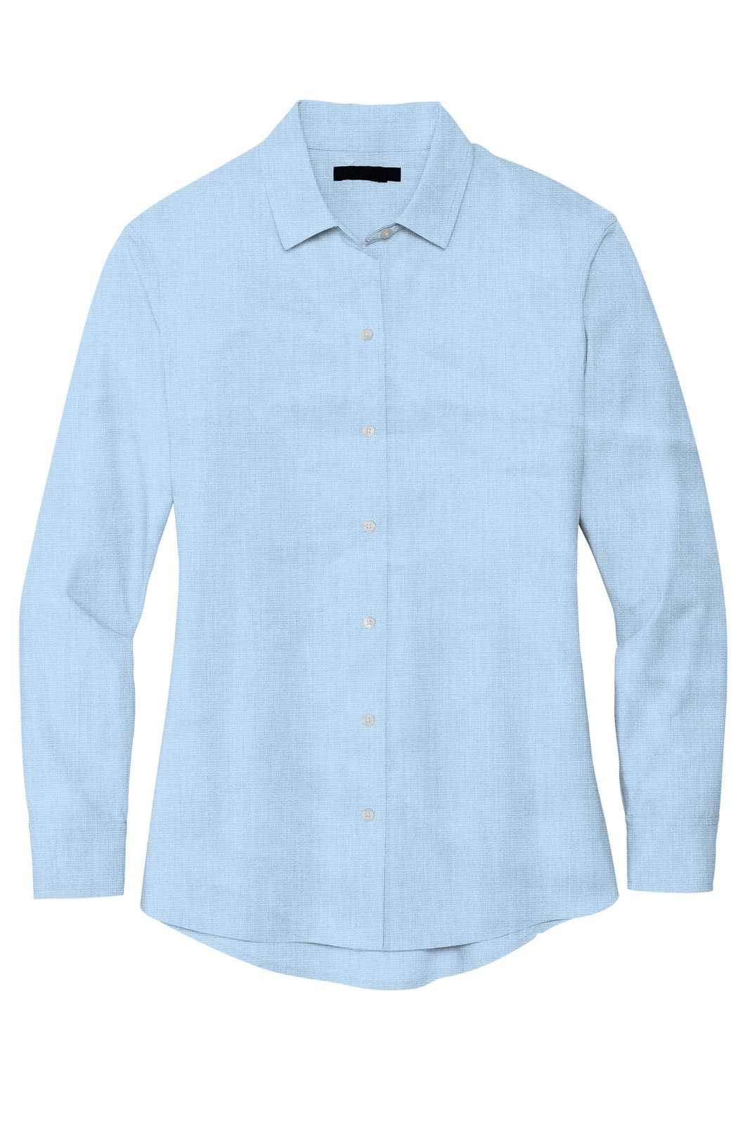 Mercer+Mettle MM2001 Women&#39;s Long Sleeve Stretch Woven Shirt - Air Blue End On End - HIT a Double - 2