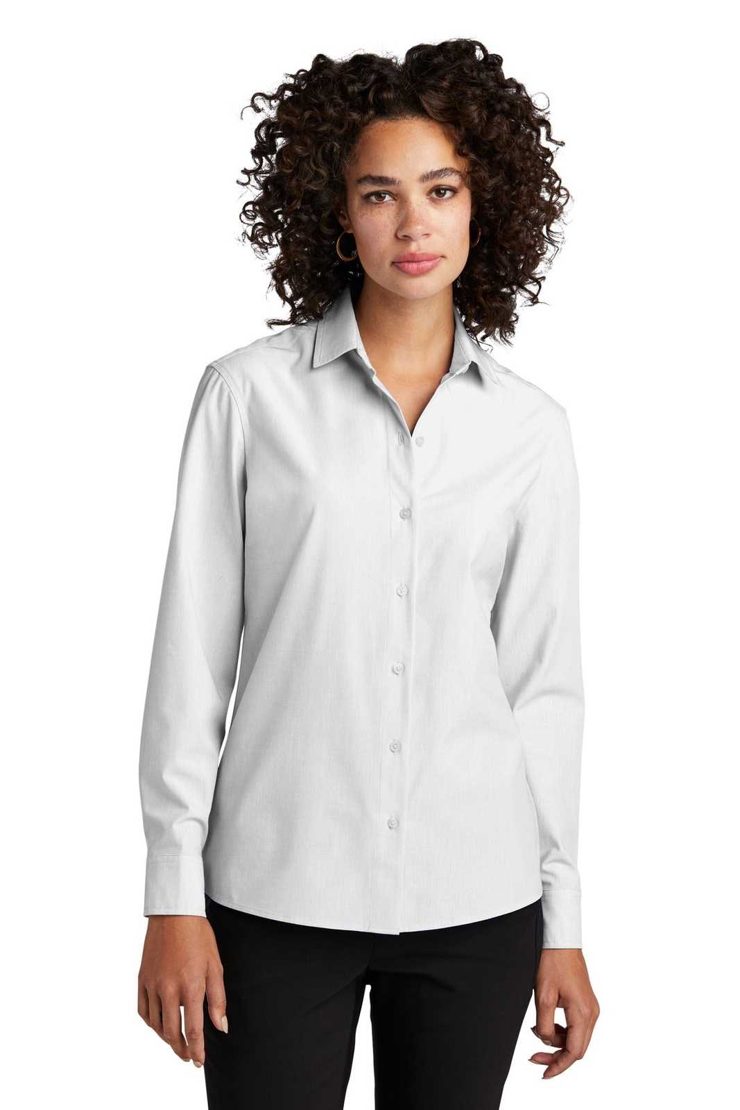 Mercer+Mettle MM2001 Women's Long Sleeve Stretch Woven Shirt - White - HIT a Double - 1
