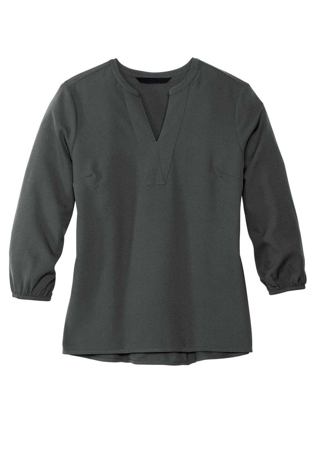 Mercer+Mettle MM2011 Women&#39;s Stretch Crepe 34-Sleeve Blouse - Anchor Grey - HIT a Double - 2
