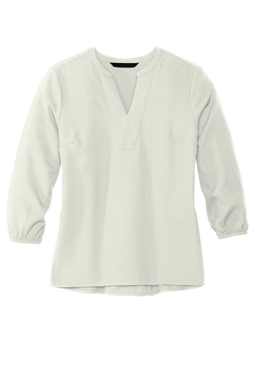 Mercer+Mettle MM2011 Women&#39;s Stretch Crepe 34-Sleeve Blouse - Ivory Chiffon - HIT a Double - 2