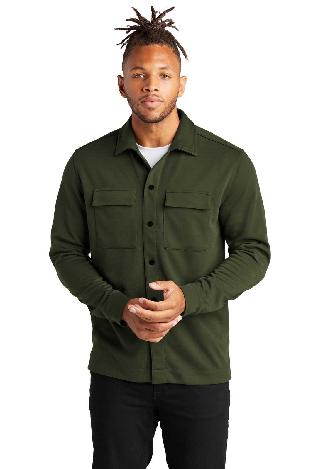 Mercer+Mettle MM3004 Double-Knit Snap Front Jacket - Townsend Green - HIT a Double - 1