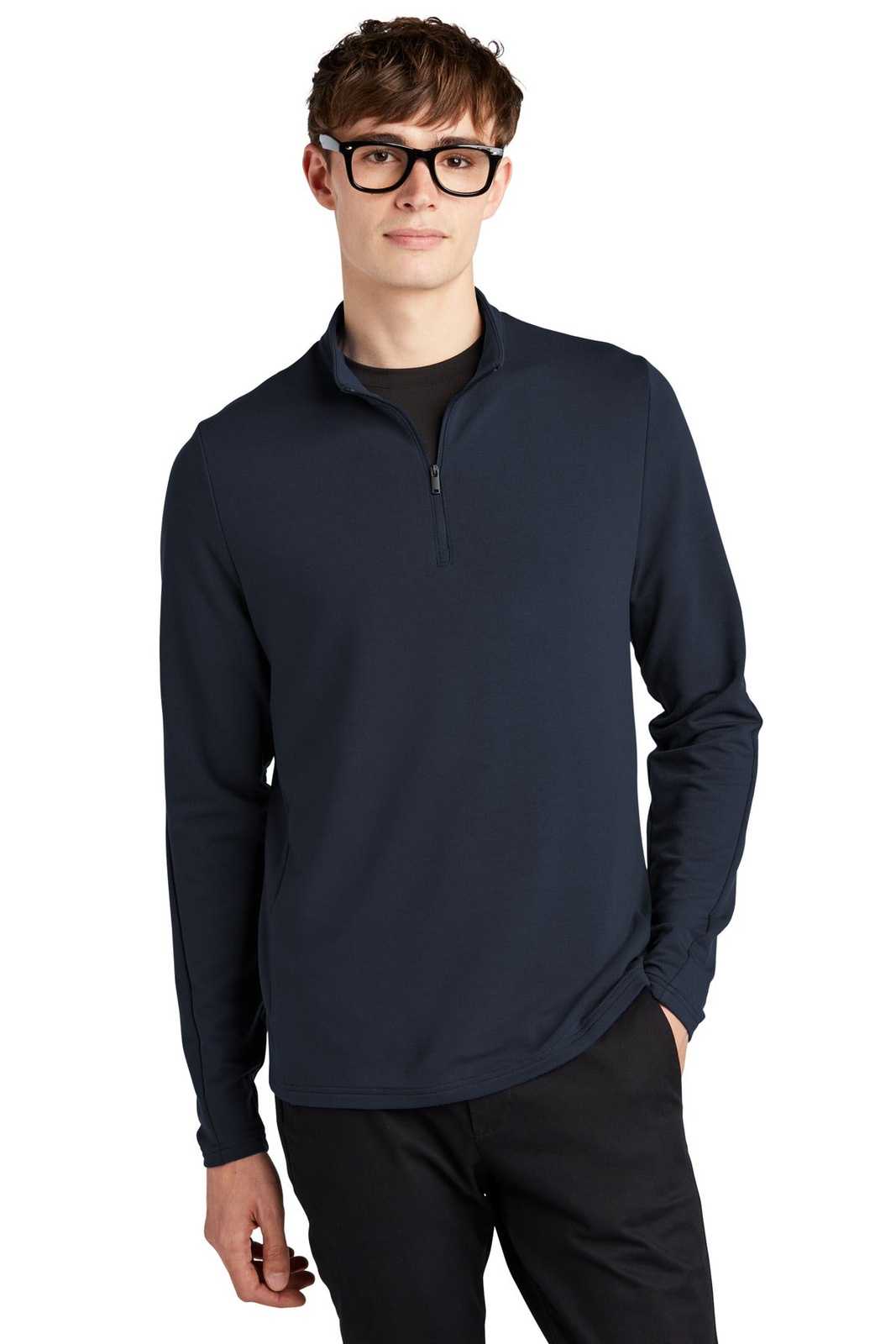 Mercer+Mettle MM3010 Stretch 14-Zip Pullover - Night Navy - HIT a Double - 1