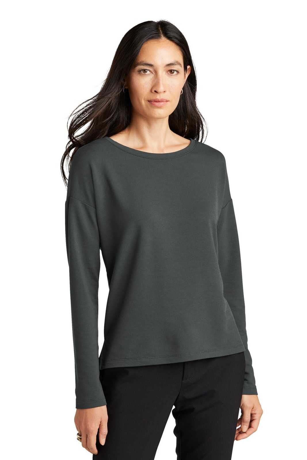 Mercer+Mettle MM3013 Women&#39;s Stretch Drop Shoulder Pullover - Anchor Grey - HIT a Double - 1