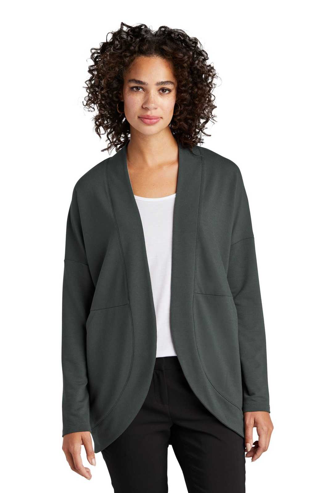 Mercer+Mettle MM3015 Women&#39;s Stretch Open-Front Cardigan - Anchor Grey - HIT a Double - 1