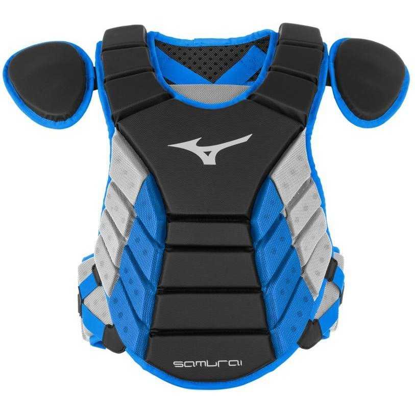 Mizuno Samurai 14&quot; Chest Protector Youth - Black Royal - HIT a Double