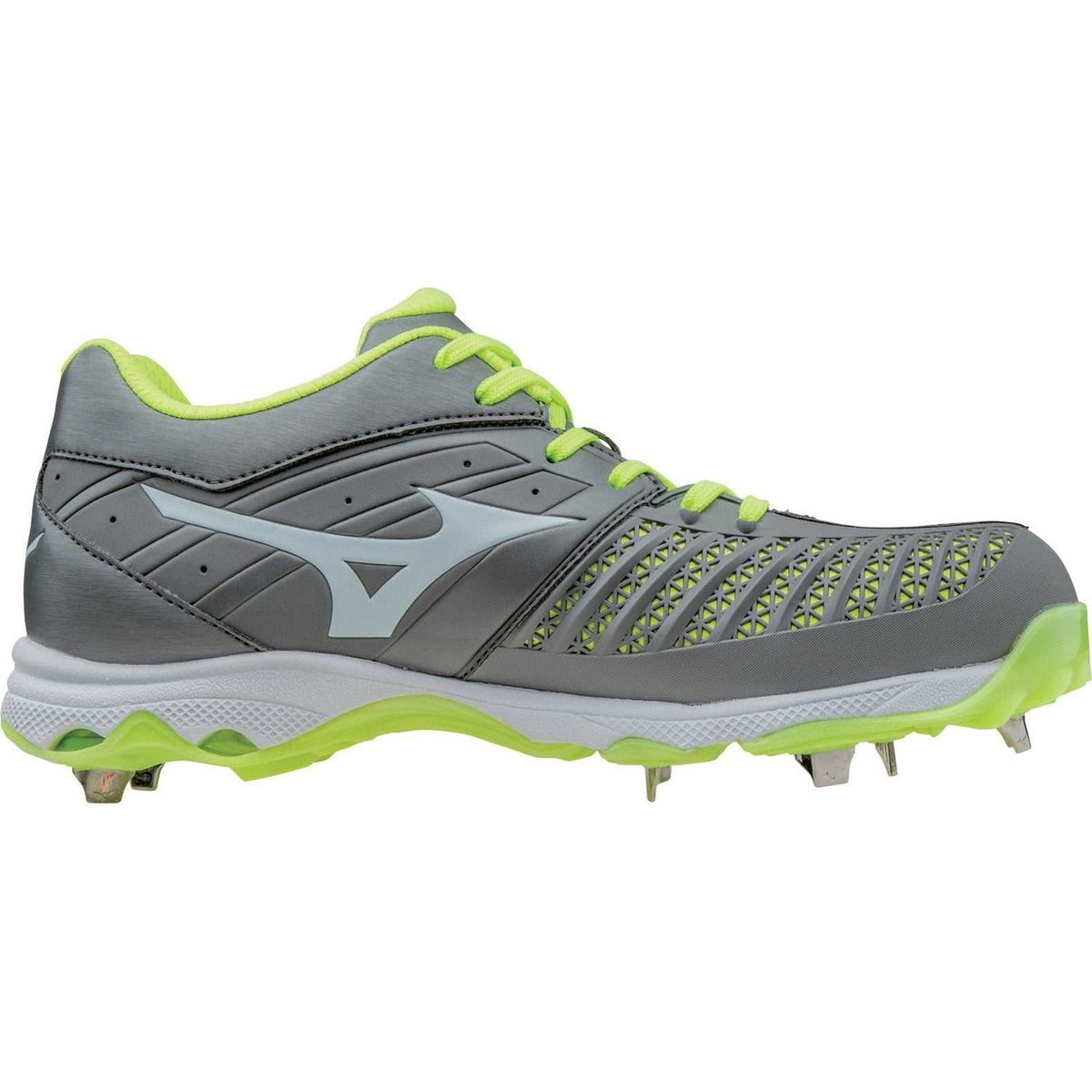 Mizuno 9-spike Advanced Sweep 3 Cleats - Gray White - HIT A Double