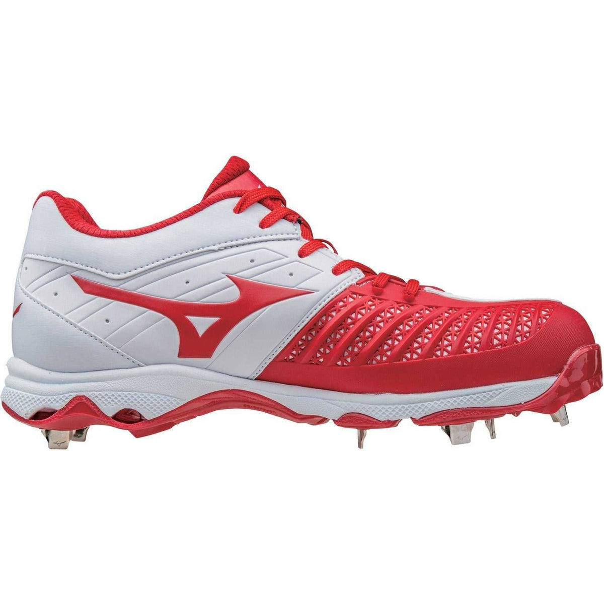 Mizuno 9-spike Advanced Sweep 3 Cleats - White Red - HIT A Double