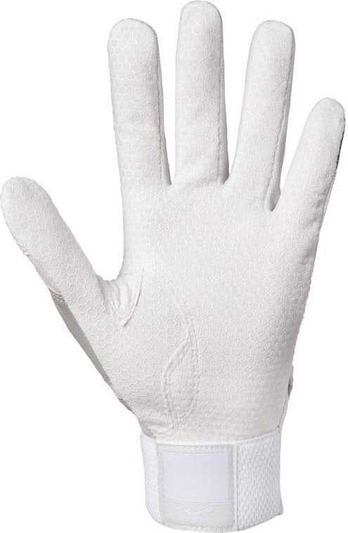 Mizuno Adult MVP Batting Gloves - White Gray