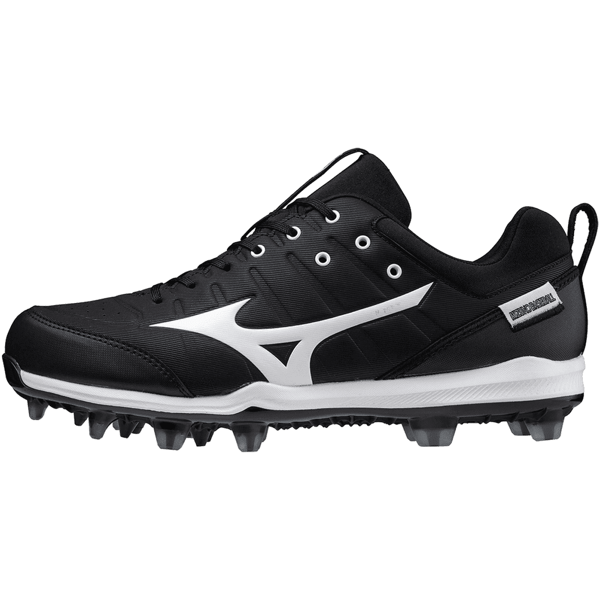 Mizuno Ambition 2 TPU Low Men's Molded Baseball Cleat - Black White - HIT a Double