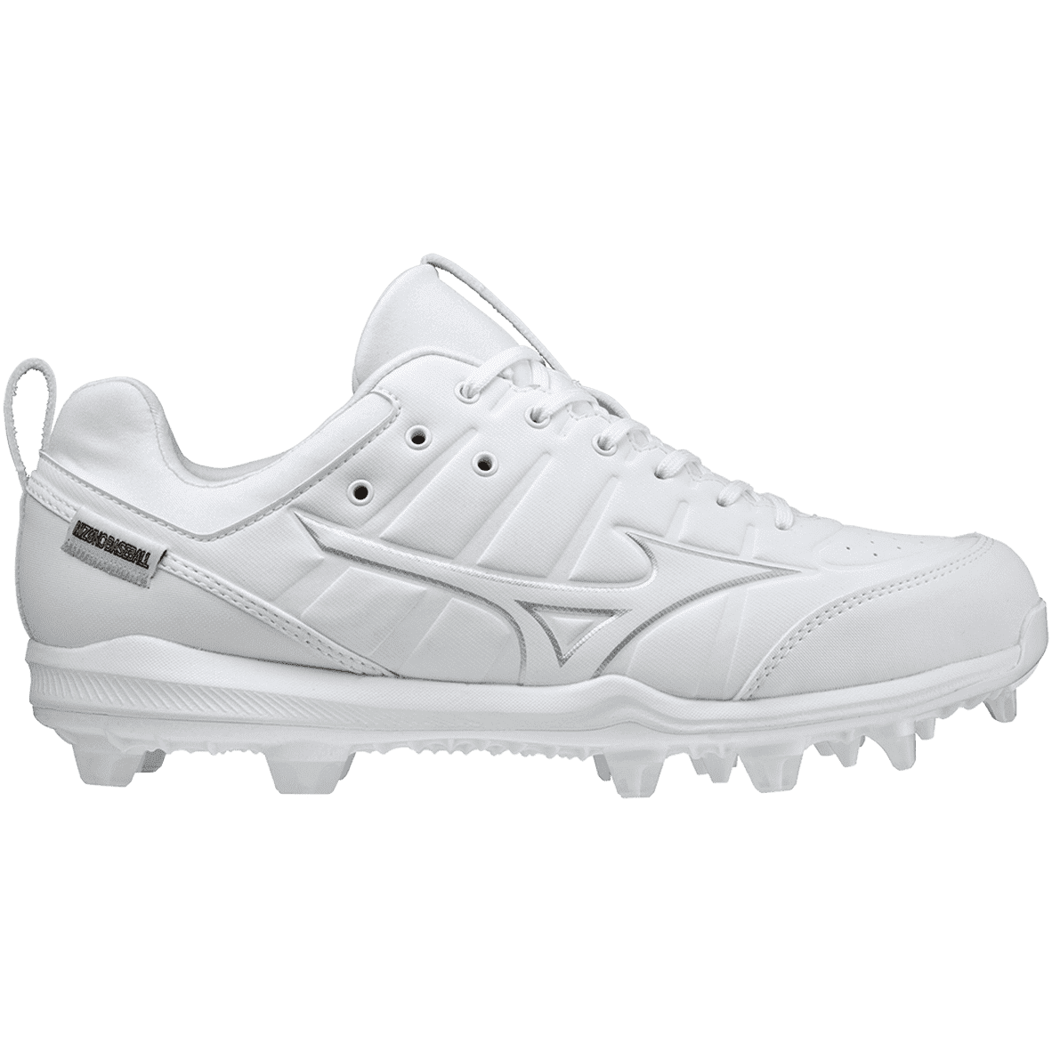 Mizuno Ambition 2 TPU Low Men&#39;s Molded Baseball Cleat - White - HIT a Double
