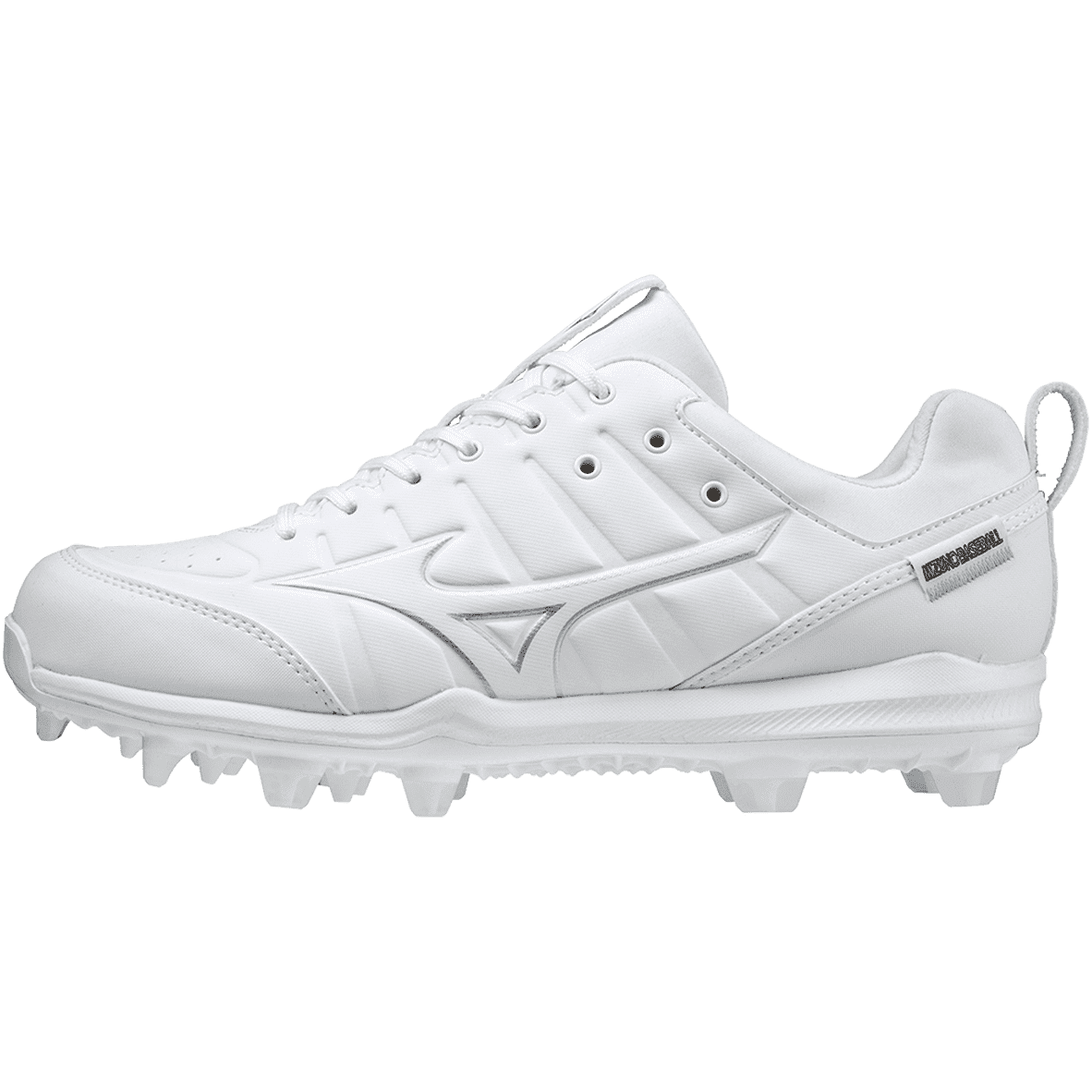 Mizuno Ambition 2 TPU Low Men&#39;s Molded Baseball Cleat - White - HIT a Double