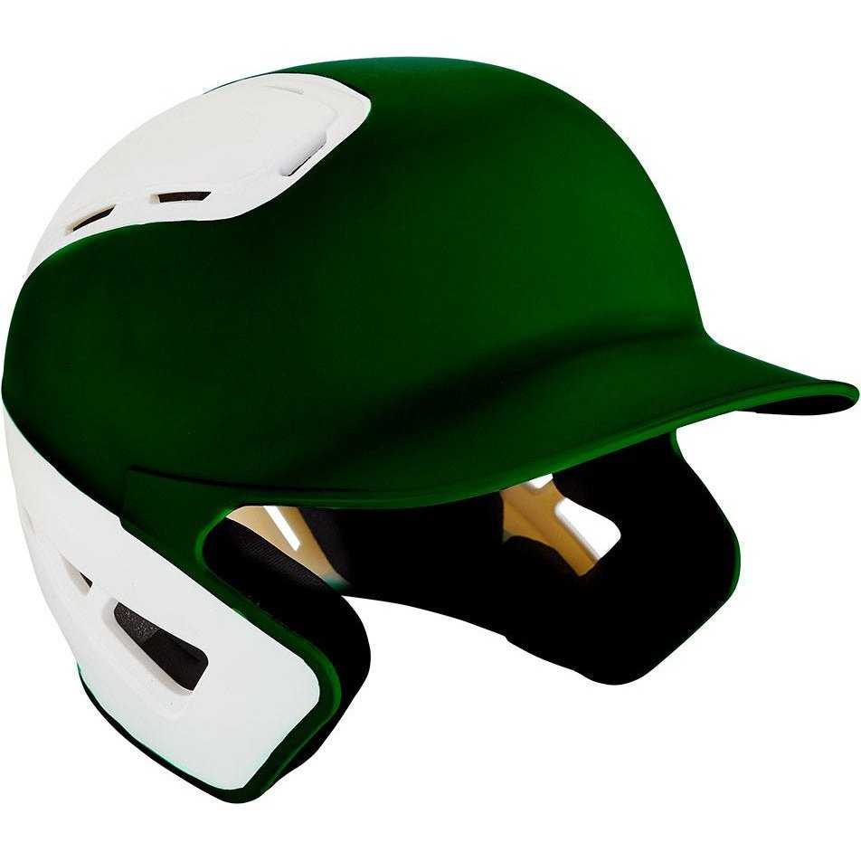 Mizuno B6 Batting Helmet 2Tone - Forest, White - HIT a Double