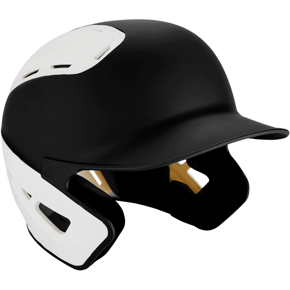 Mizuno B6 Youth Baseball Batting Helmet - Black White - HIT a Double