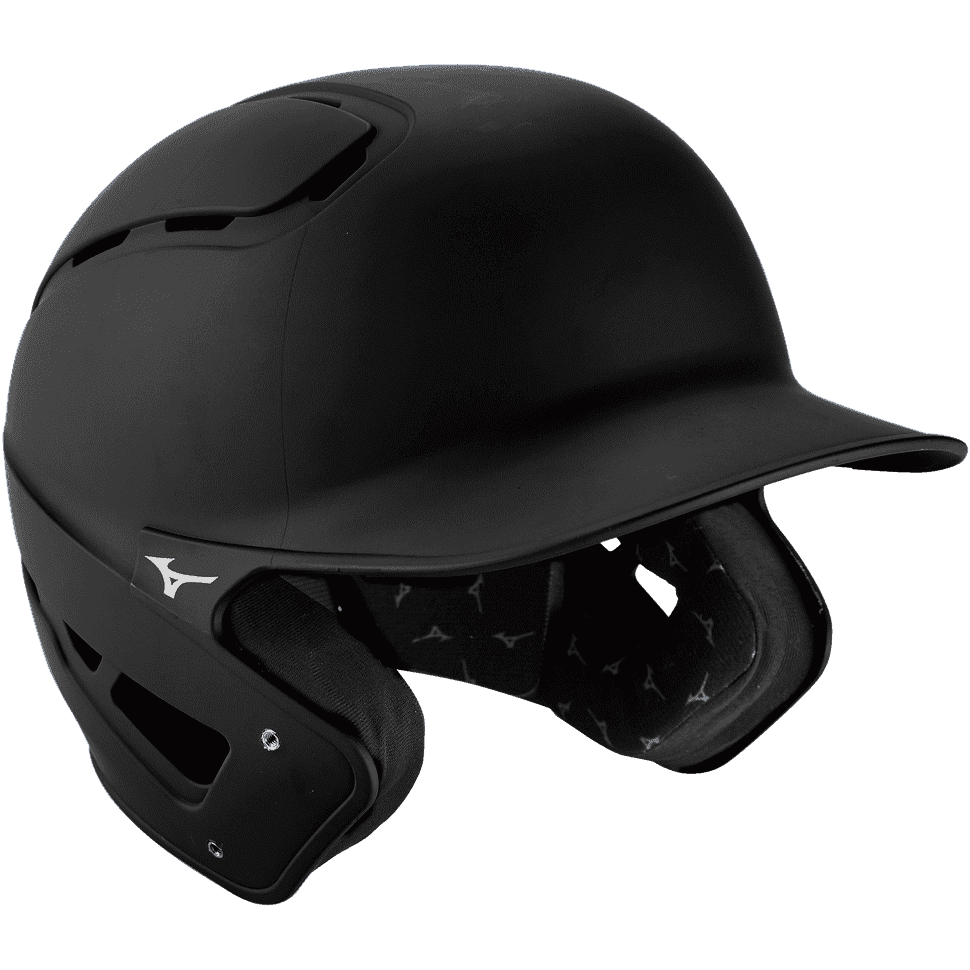 Mizuno B6 Youth Baseball Batting Helmet - Solid Color - Black - HIT a Double