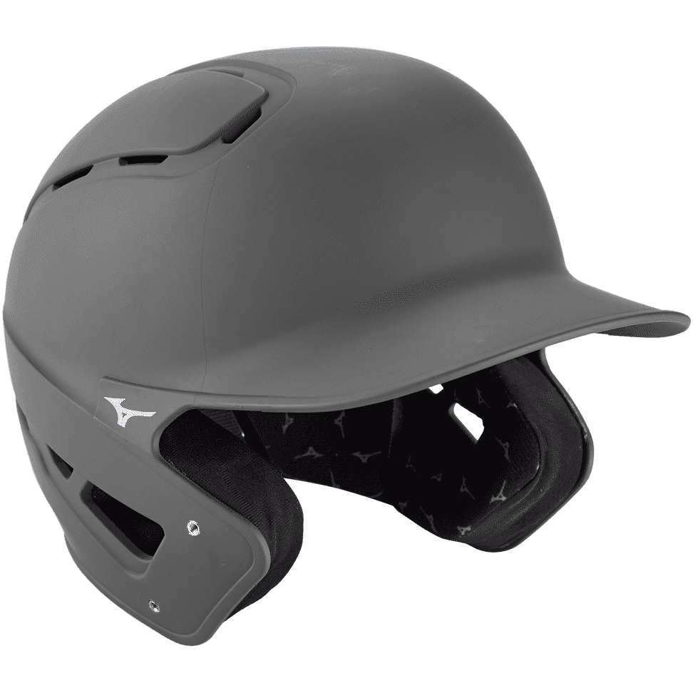Mizuno B6 Youth Baseball Batting Helmet - Solid Color - Gray - HIT a Double