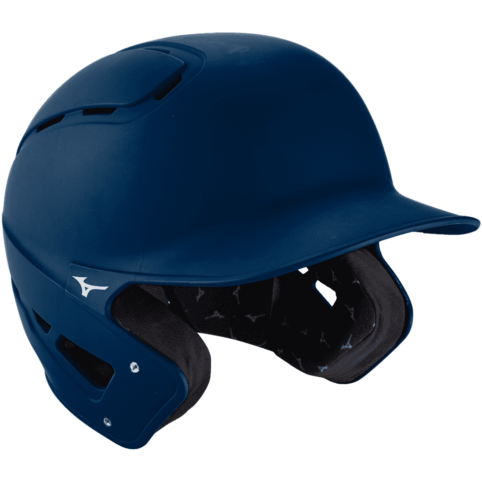Mizuno B6 Youth Baseball Batting Helmet - Solid Color - Navy - HIT a Double