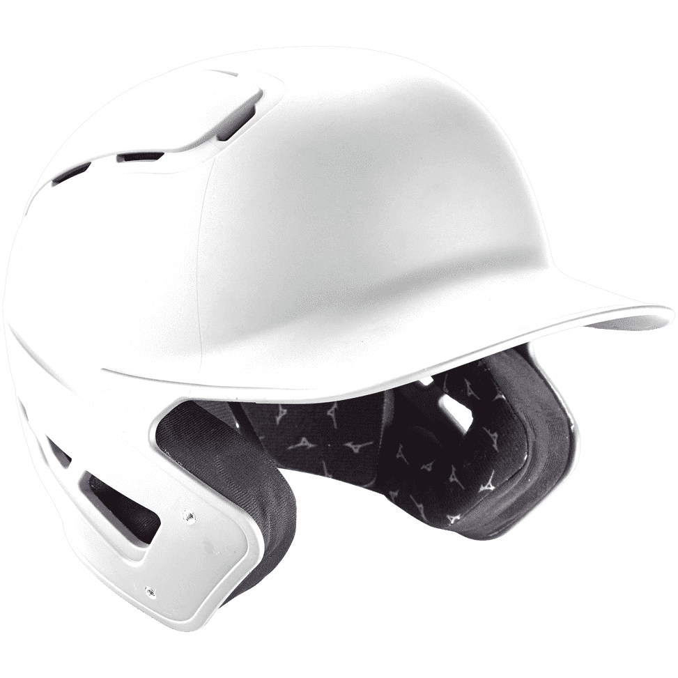 Mizuno B6 Youth Baseball Batting Helmet - Solid Color - White - HIT a Double