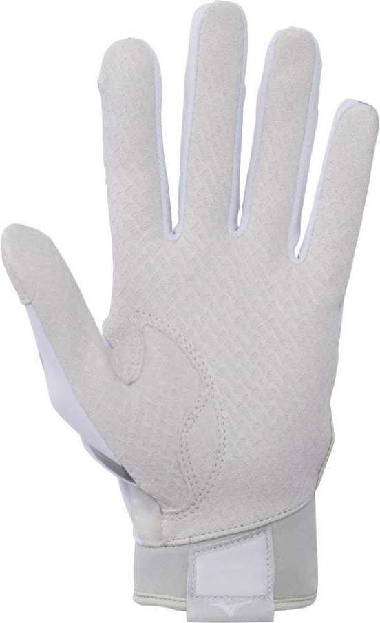 Mizuno B-303 Batting Gloves - White Gray - HIT a Double