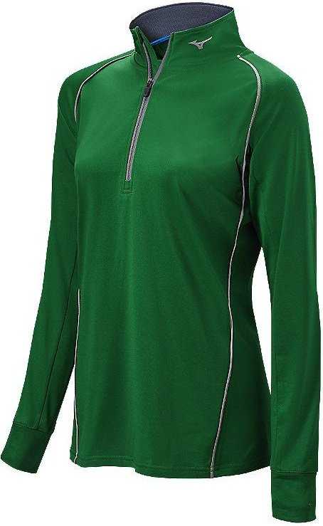 Mizuno Comp 1/2 Zip Hitting Top - Forest - HIT a Double
