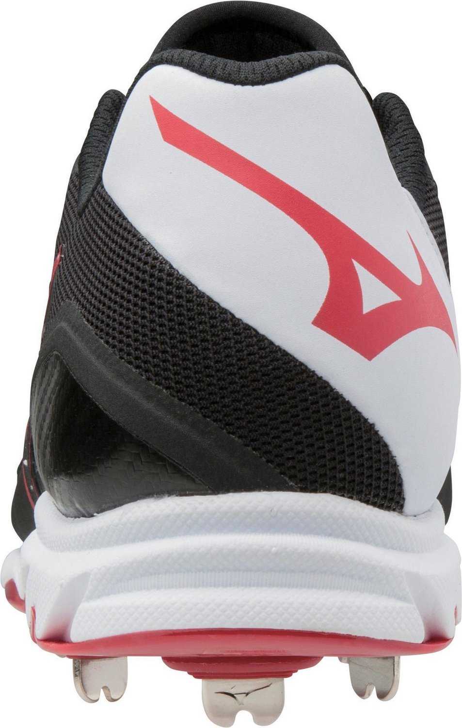 Mizuno Dominant 2 Low Metal Cleats - Black Red - HIT a Double