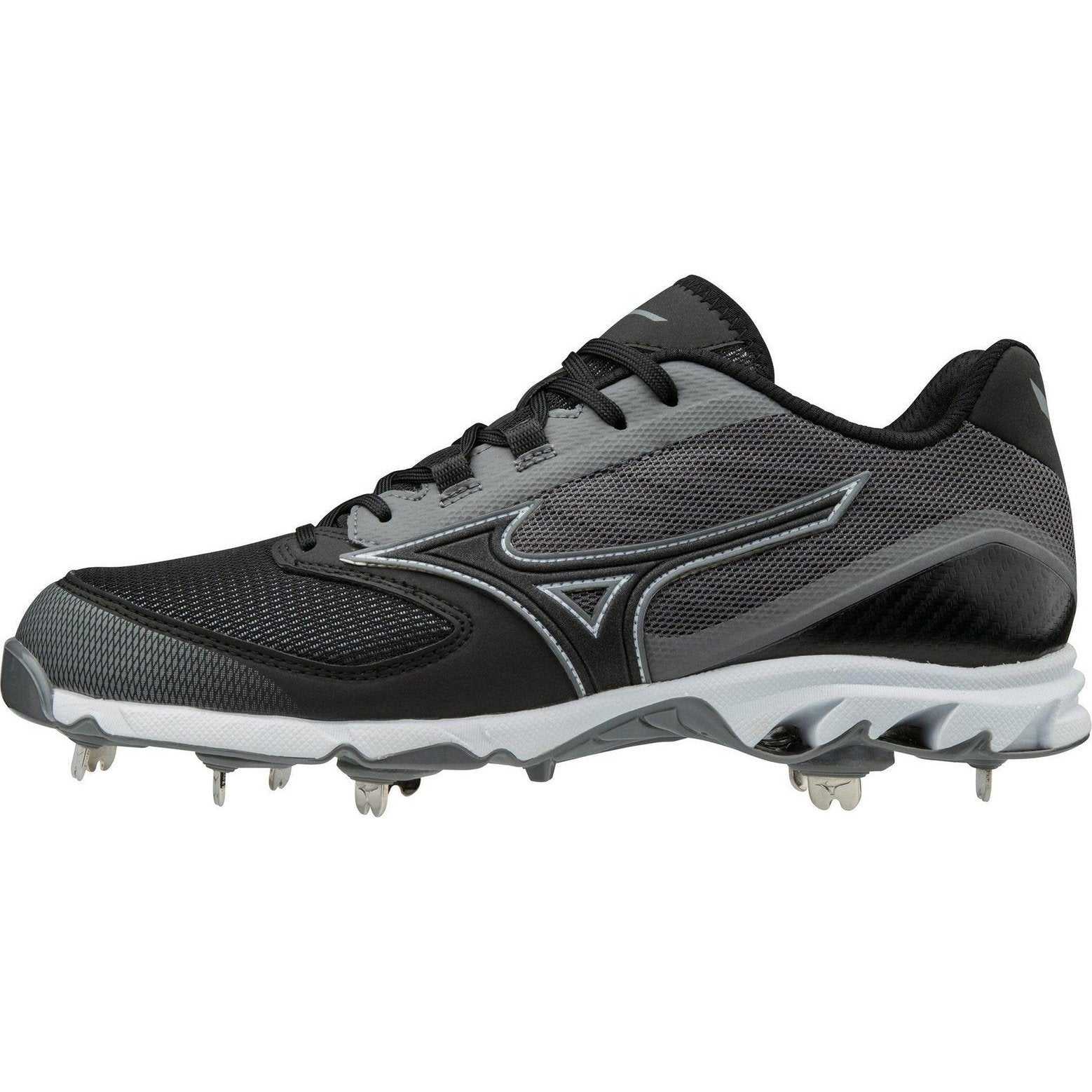 Mizuno Dominant 2 Low Metal Cleats - Charcoal Black - HIT a Double
