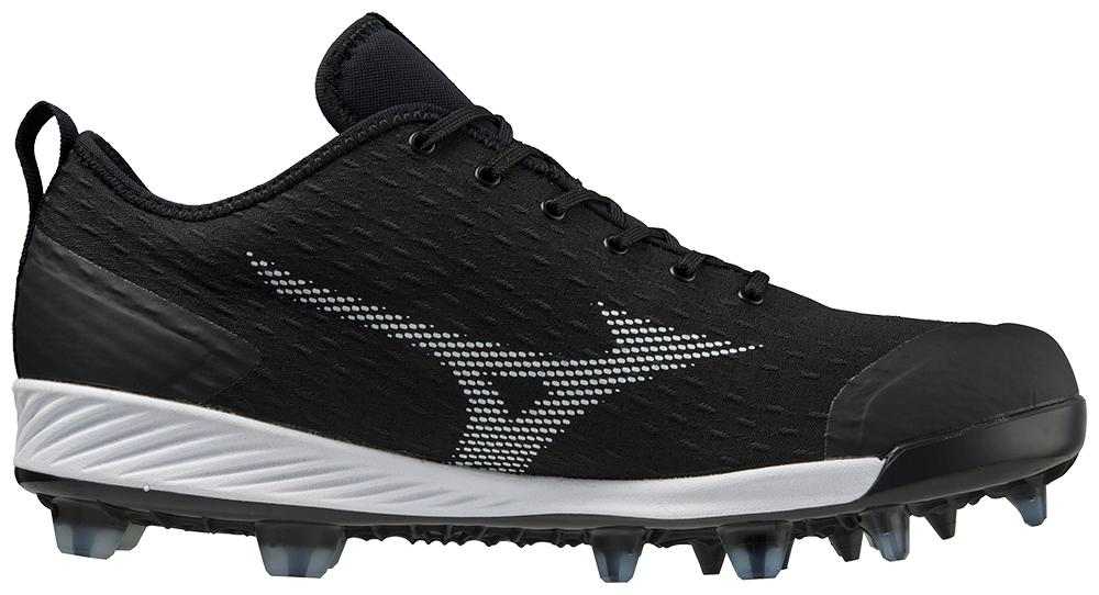 Mizuno Dominant 4 Low Molded Cleats - Black White - HIT a Double - 2
