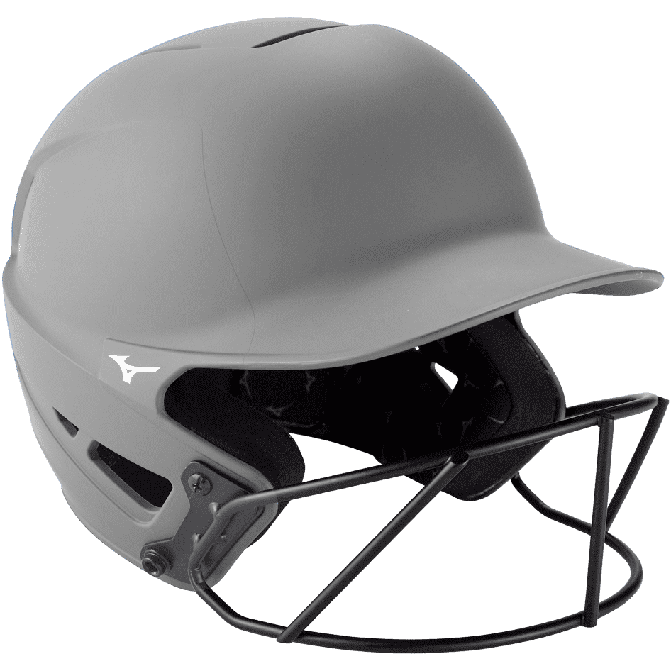 Mizuno F6 Fastpitch Softball Batting Helmet - Solid Color - Gray - HIT a Double