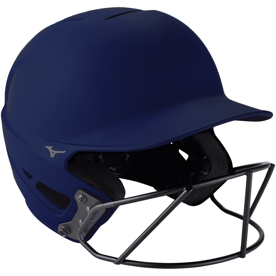 Mizuno F6 Fastpitch Softball Batting Helmet - Solid Color - Navy - HIT a Double