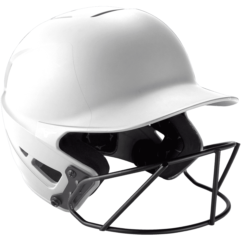 Mizuno F6 Fastpitch Softball Batting Helmet - Solid Color - White - HIT a Double