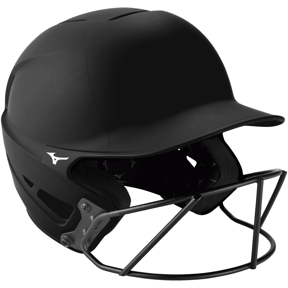 Mizuno F6 Youth Fastpitch Softball Batting Helmet - Solid Color - Black - HIT a Double